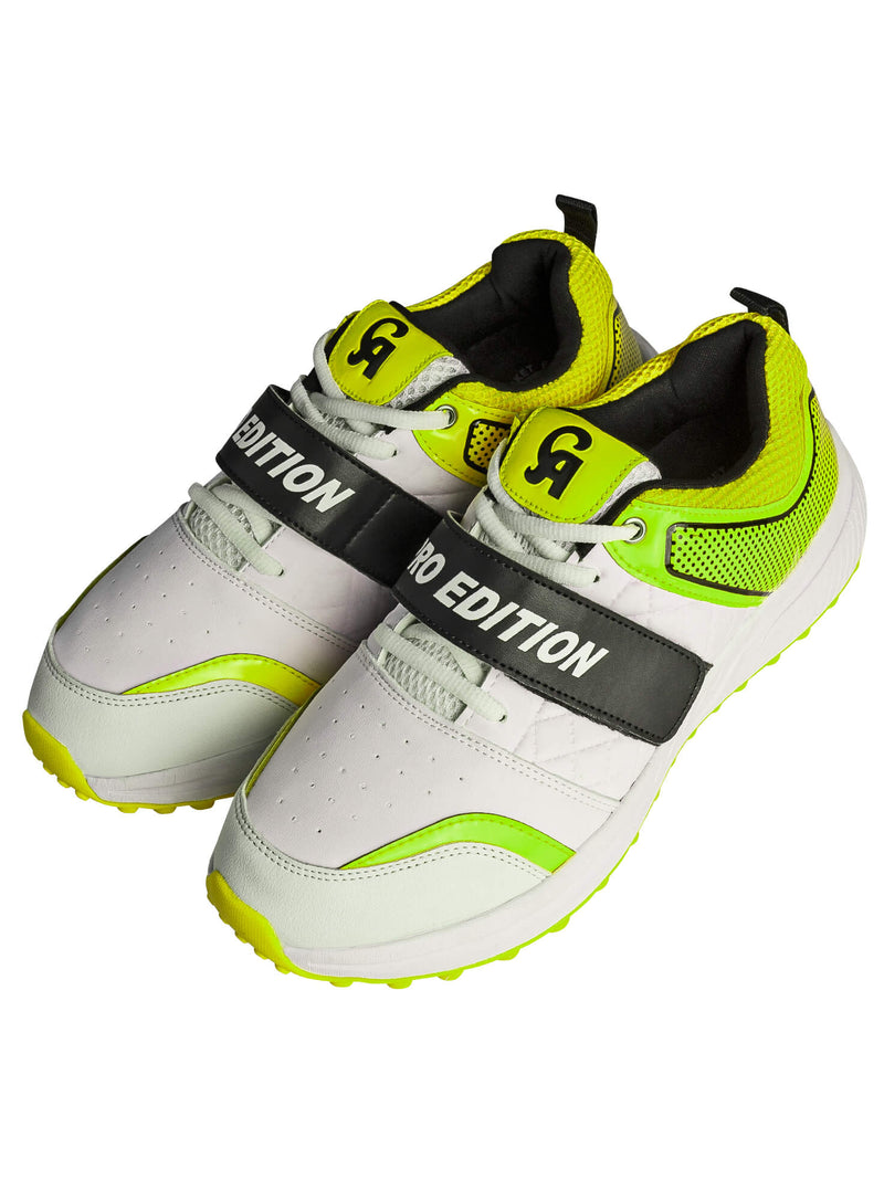 CA Pro Edition Cricket Shoes White/Yellow