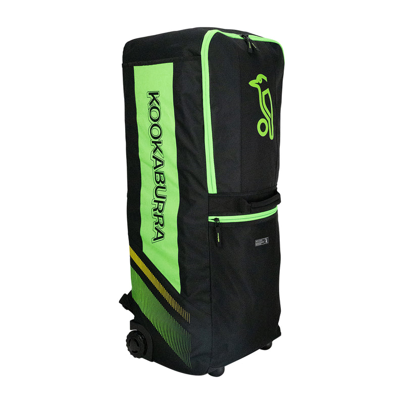 Kookaburra WD4000 Wheelie Duffle Bag Black/Green