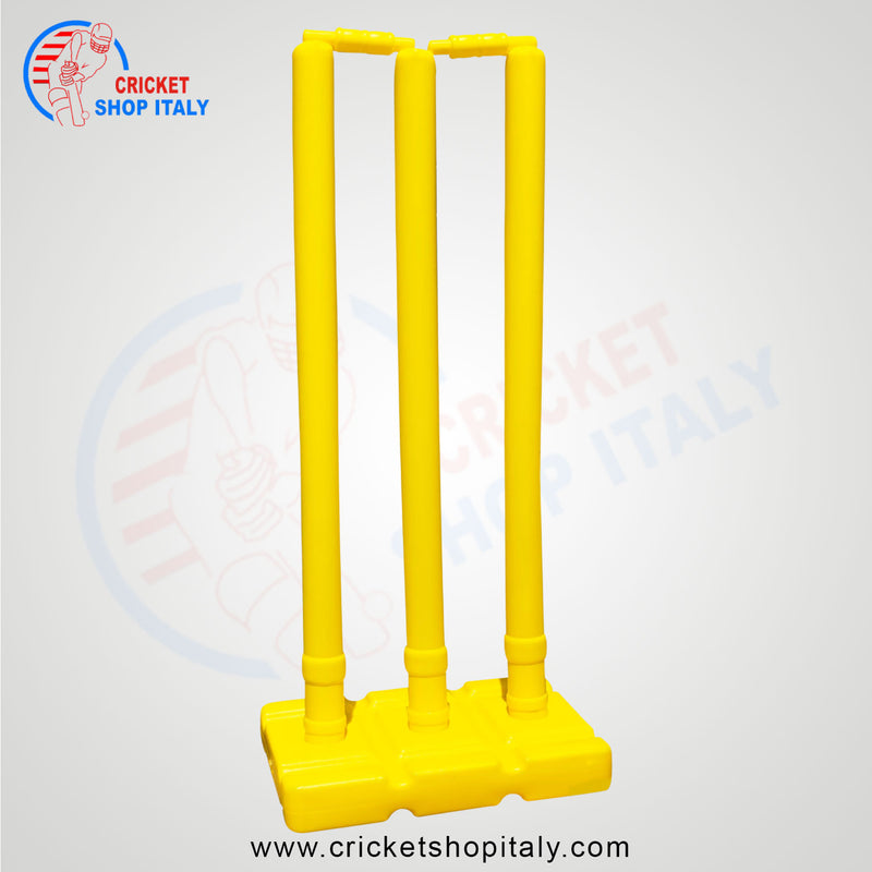 Plastic Cricket Stump Wicket Set (Yellow)