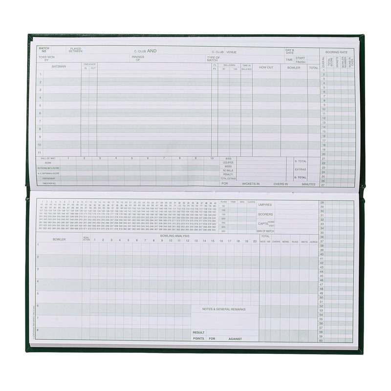 Gunn and Moore Cricket Scorebook 60 Innings