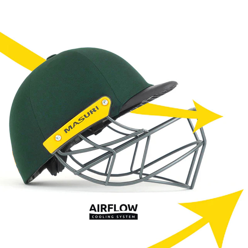 Masuri C Line Plus Steel Cricket Helmet Green