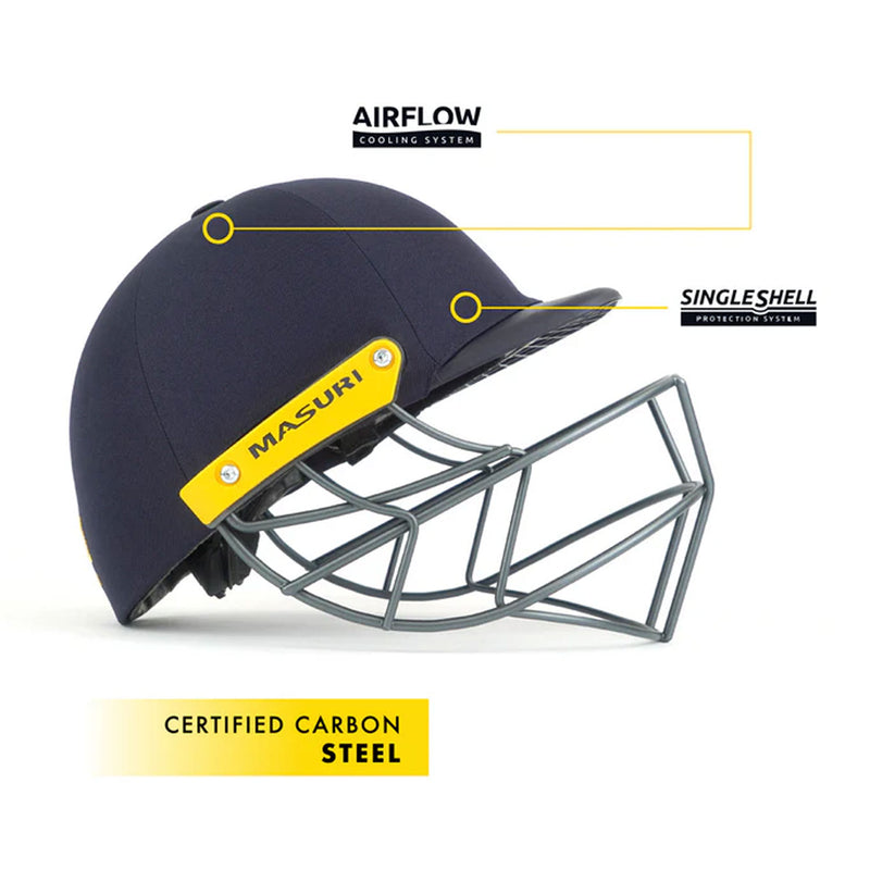 Masuri C LINE PLUS Steel Cricket Helmet Navy