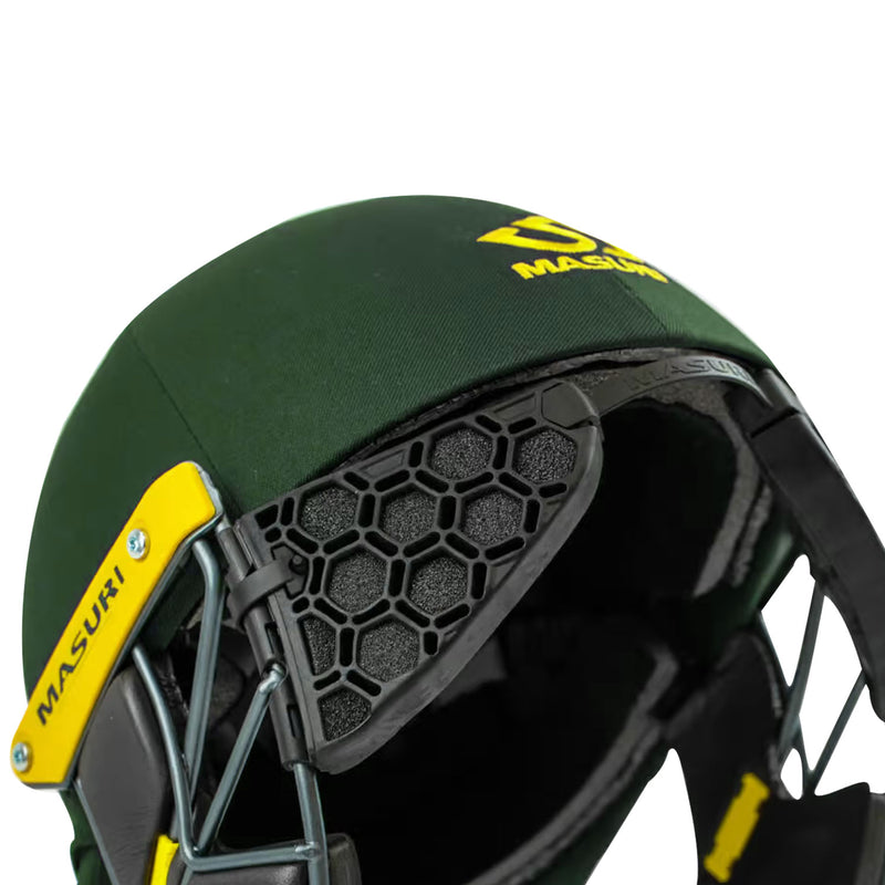 Masuri E Line Steel Cricket Helmet Green