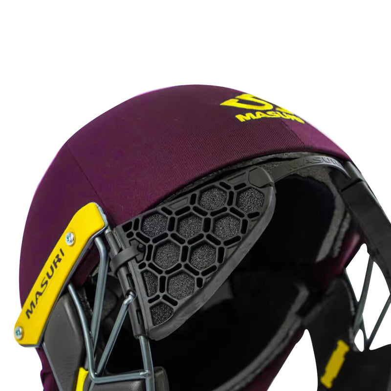 Masuri T Line Steel Cricket Helmet Maroon