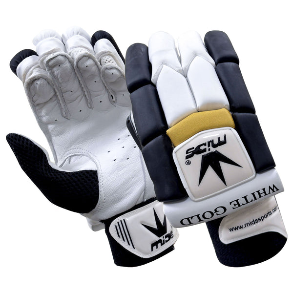 Mids White Gold Batting Gloves