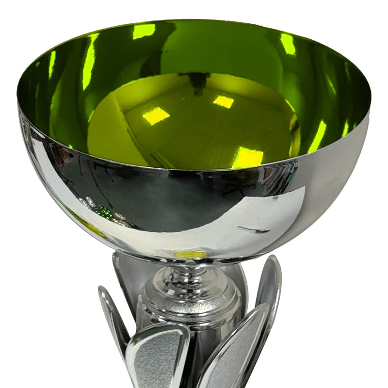 Rio Vista Silver & Green Metal Bowl Trophy Cup