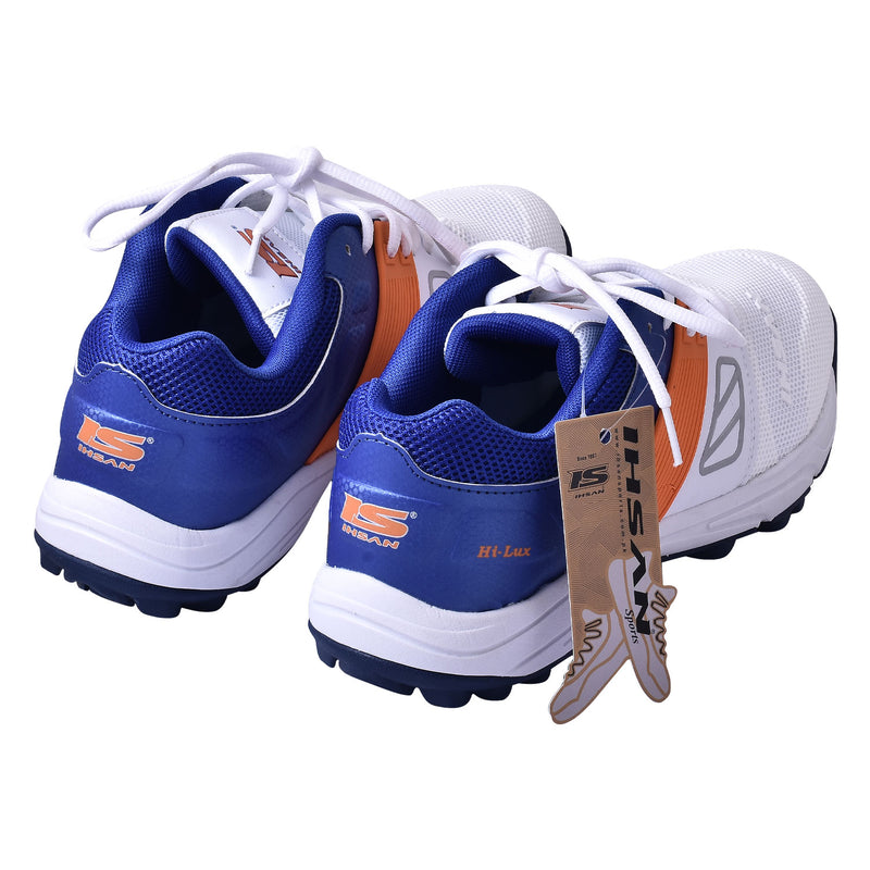 Ihsan Hi Lux Cricket Shoes  Blue/Orange