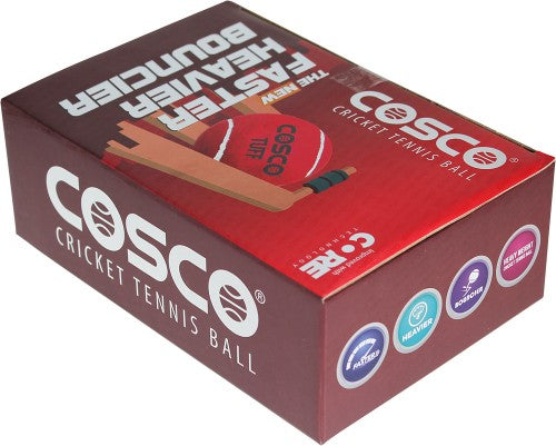 Cosco Tuff Cricket Heavy tennis Ball Red